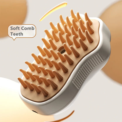 3-in-1 Pet Grooming Brush – Steam, Spray & Massage Comb for Dogs & Cats