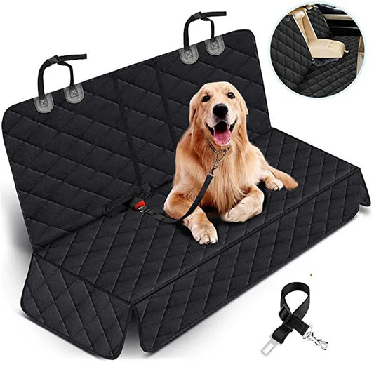 Waterproof Dog Car Seat Cover – Black Nonslip Back Seat Protector for Cars & SUVS