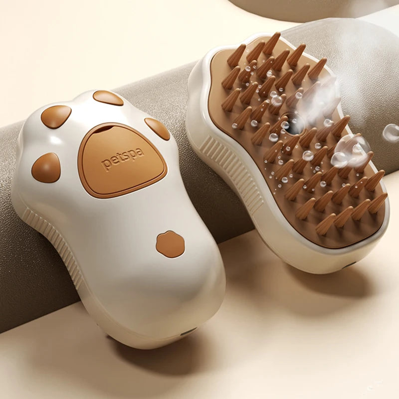 3-in-1 Pet Grooming Brush – Steam, Spray & Massage Comb for Dogs & Cats