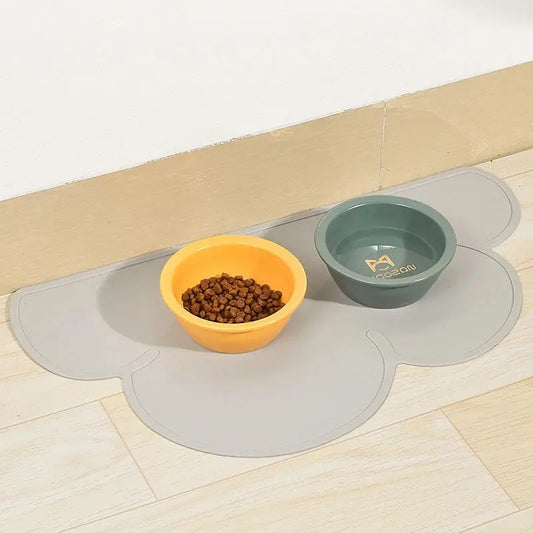 Non-Slip Waterproof Pet Feeding Mat – Easy-Clean Silicone Placemat for Cats & Dogs
