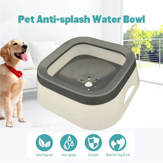 No-Spill Pet Water Bowl – Anti-Splash Slow Drinking Dish for Dogs & Cats